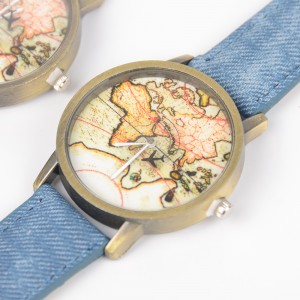 Fashion mini world map print airplane quartz watches,canvas belt watch men,mens cool watches