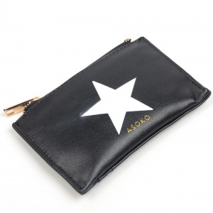 WENZHE Star Black PU Leather Handbags