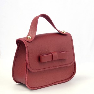 WENZHE Fashion New Design Bow Mini Small Leather Kids Children Handbags