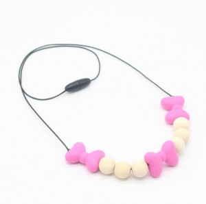 Baby Necklace Jewelry Nursing Teether Chewing Bead Mom Gift Silicone Teething Necklace for Mom