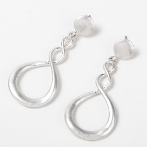 Hot Sale Silver Plated New Design Initial Twist Earring For Women