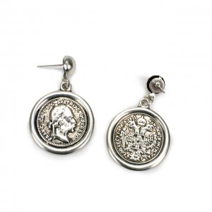 Customize Women Coin Earrings High Quality Retro Coin Drop Earrings Vintage Women Men Head Coin Earring