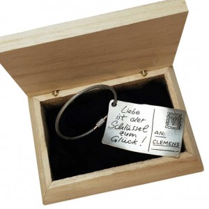 Men’s Gifts Keyring Engraved Sterling Silver PERSONALIZABLE with your message