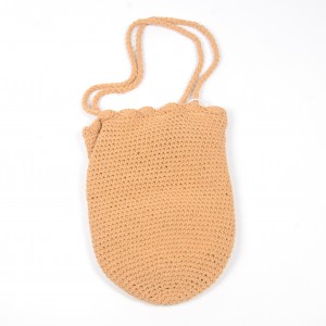 WENZHE One-shoulder Woven Bag Hand Hook Cotton Rope Holiday Beach Leisure Bag