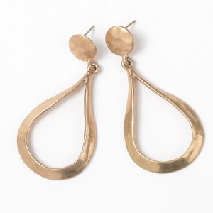 New Gold Plated Irregular Water Drop Shaped Alloy Earring