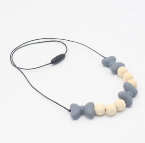 Baby Necklace Jewelry Nursing Teether Chewing Bead Mom Gift Silicone Teething Necklace for Mom