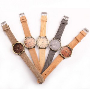 Custom quartz watches wholesale imitation wood grain wrist watch