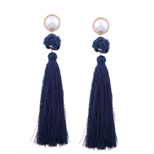 Hot Selling Handmade Chinese Knot Long Tassel Earring Jewelry for Women