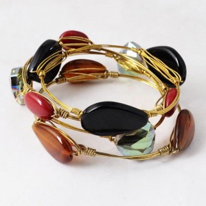 Europe and the United States popular products women natural gemstone charm bracelet