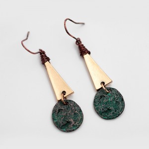 Europe and America Style Exquisite Earrings Long Geometric Vintage Coin Earrings