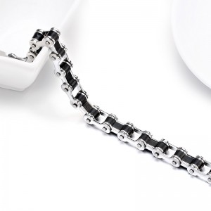 Fashion top quality punk style hip hop mens bike chain bracelet stainless steel bracelet