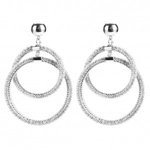 New Arrive Women Mesh Drop Earrings Fashion Earrings Designs Crystal Mesh Circle Earrings