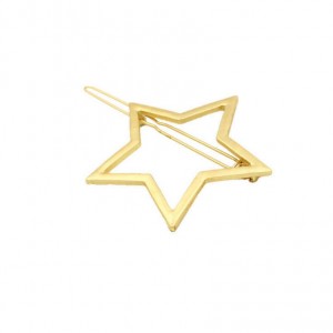 Simple pentagram hairpins metal star hair clip for girl golden hair jewelry