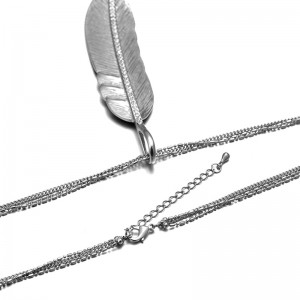 Fashion gold feather necklace crystal paved feather shape pendant necklace jewelry for lady