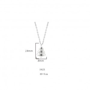 925 Sterling Silver Christmas Trees Pendant Clavicle Chain Necklace