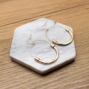 Best sale wholesale fashion gold alloy circle women girl jewelry simple earring