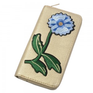 WENZHE Best Seller Unique Embroidery Flower Design Wholesale Lady Phone Wallet