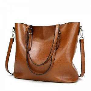 WENZHE New Handbag European and American Style Simple PU Leather Material Casual Ladies Totes