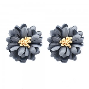 Fashion Jewelry Exquisite Multicolor Fabric Small Flower Stud Earrings For Women