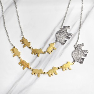 High quality factory price momma bear necklace mama bear jewelry necklace