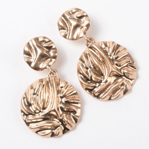 Fashion Popular Alloy Jewelry Gold Round Drop Earring