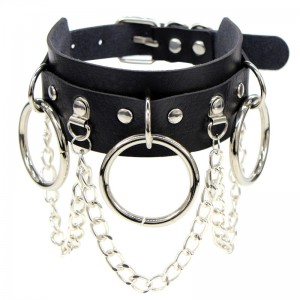 Personality punk street shooting nightclub O-ring chain clavicle chain neck collar