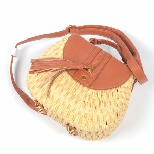 WENZHE Bohemia Style Handmade Summer Beach Shoulder Bag Women Paper Straw Bag