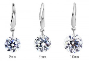 Factory direct new crystal earrings fashion zircon pendant earrings