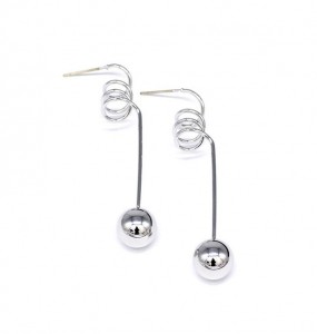 most popular dubai gold earrings tops design spiral ball earrings