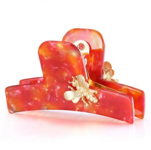Newest design bee decoration acrylic hair claw clip for women ladies