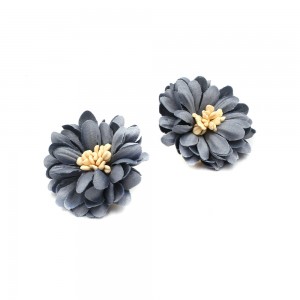 Fashion Jewelry Exquisite Multicolor Fabric Small Flower Stud Earrings For Women