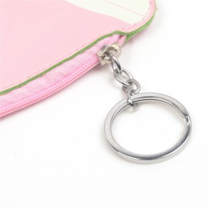 WENZHE Lovely Pink Drink Keychain PU Mini Coin Purse