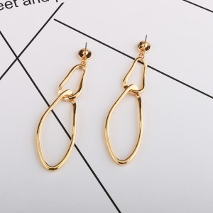Fashion gold jhumka earrings design circle statement womens earrings