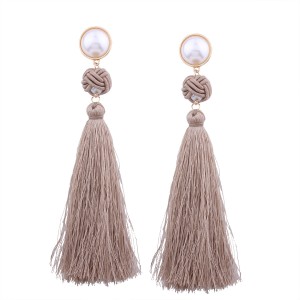 Hot Selling Handmade Chinese Knot Long Tassel Earring Jewelry for Women