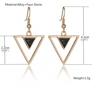 Inlay Triangle Shape Turquoise Metal Base Custom Earring Jewelry Wholesale China