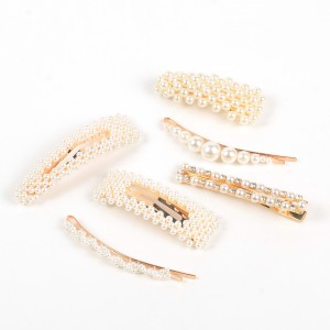 WENZHE Fashion Sweet Korean Style Full Pearls Hair Clips Hairpins Alloy BB Hairgrip Girls Hair Accessories