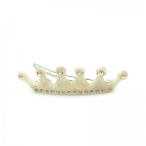 Fashion Pretty Hair Accessories Acrylic Cellulose Acetate Rhinestone Crown Hair Clips For Women/Girls