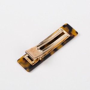 WENZHE Factory Direct Resin Duckbill Design Acrylic Hair Clip With Rhinestone