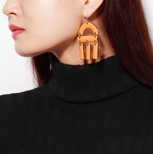 New exaggerated personality geometry enamel statement big earrings ladies earrings