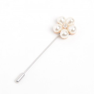 WENZHE Ladies Pearl Wedding Flower Brooch