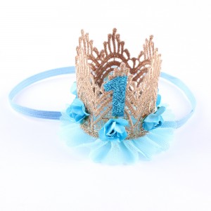 China Wholesale Baby Girls Birthday Party Crown Hair Accessories Headband For Kids