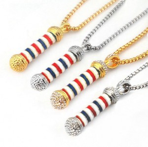 Fashionable jewelry barber shop tools personalized fashion necklace for men