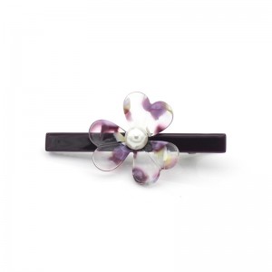New Design Women Hair Accessories Clips Flower Duckbill Acrylic Acetate Hair Clips Wholesale For Girls