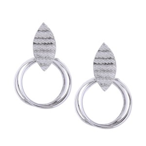 Wholesale Fashion Alloy Jewelry Metal Gold Geometric Big Circle Drop Earrings