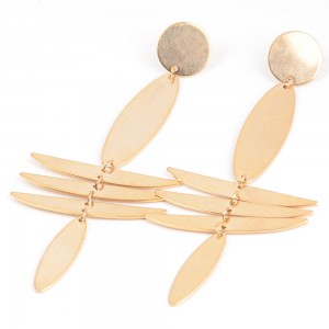 WENZHE Metal Irregular Geometric Hanging Earring