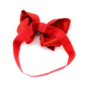 Wholesale Christmas Grosgrain Ribbon Bow Children Headband Elastic Hair Band Cute Kids Hair Accessories For Baby Girl