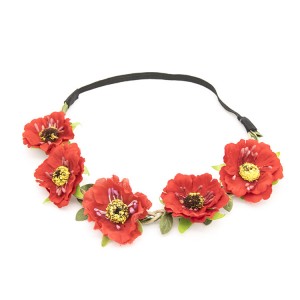 Fashion Women Bride Flower Headband Lady Bohemian Rose Flower Crown Hairbands