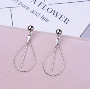 Latest product in market gold earring designs waterdrop geometry charm earring