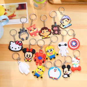 Cartoon anime Mickey Mouse Rubber Keychain