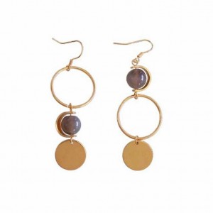 Asymmetric geometry jewelry latest gold earring designs fashion jewelry trend product